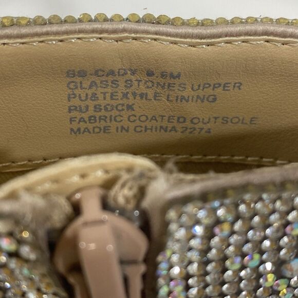 Betsey Johnson Cady Go Go Ankle Boots Silver Rhinestone Disco Dancing 9.5 - Picture 11 of 12